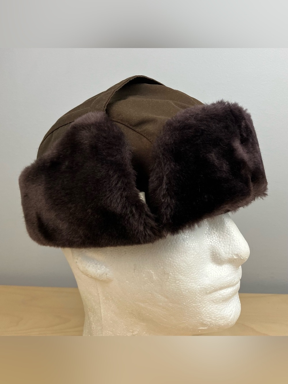 VTG Blauer Arctic Trooper Hat Winter Ear Flap Trapper Hat Brown Size XL (Fits M)